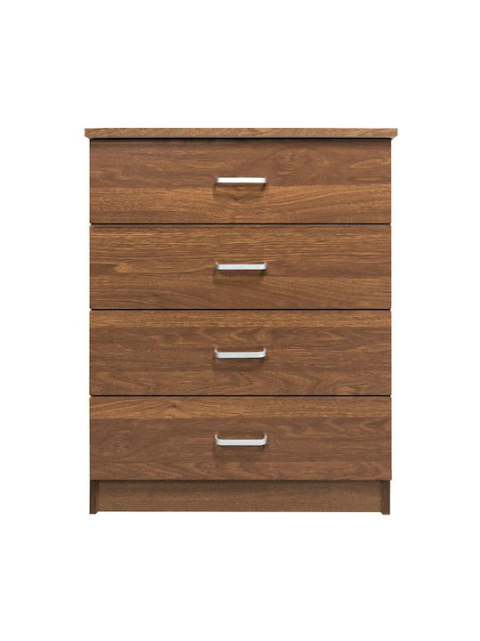 Ocola Wooden Chest of Drawers Walnut 60x40x80cm