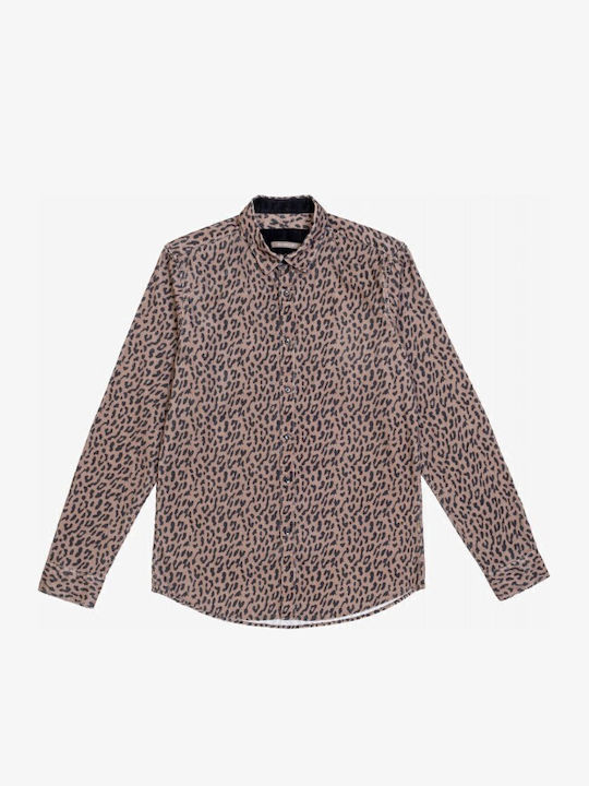 Long-sleeved Corduroy Shirt Khaki