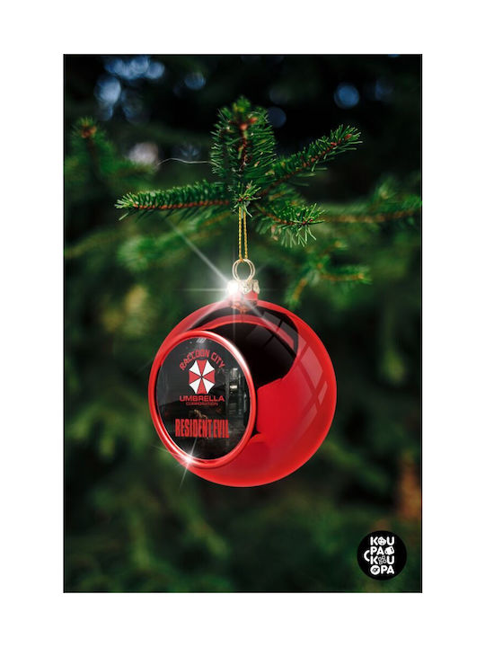 Christmas Ball Ornament Red 8cm