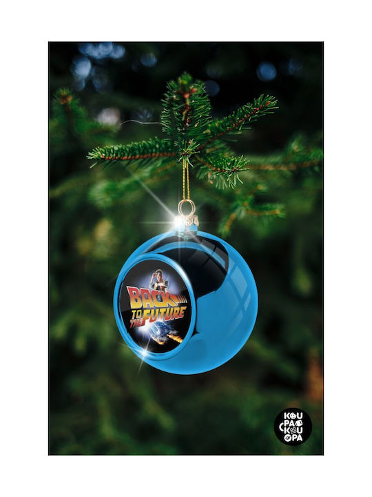 Christmas Ball Ornament Blue 8cm