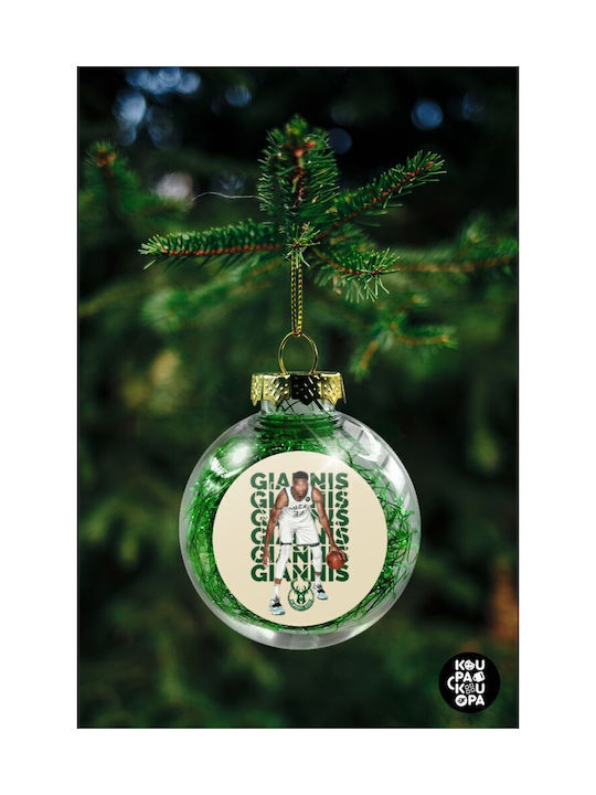 Weihnachtshänger Kugel Ornament Grün 8cm