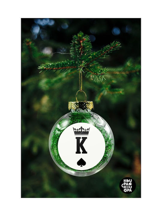 Weihnachtshänger Kugel Ornament Grün 8cm