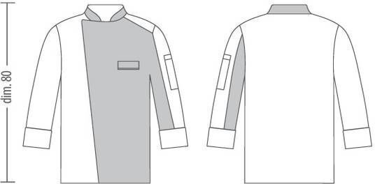Toma Youniform Coat Chef Gray with Long Sleeve