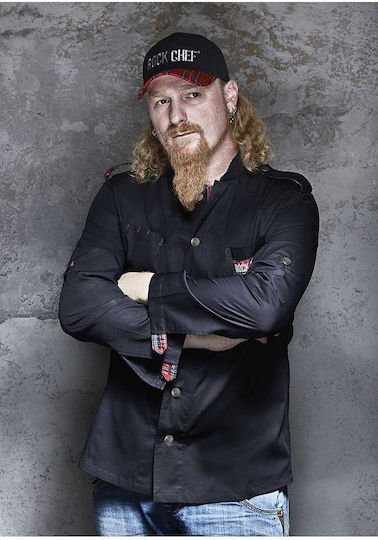 Rock Chef Coat Chef Black with Long Sleeve