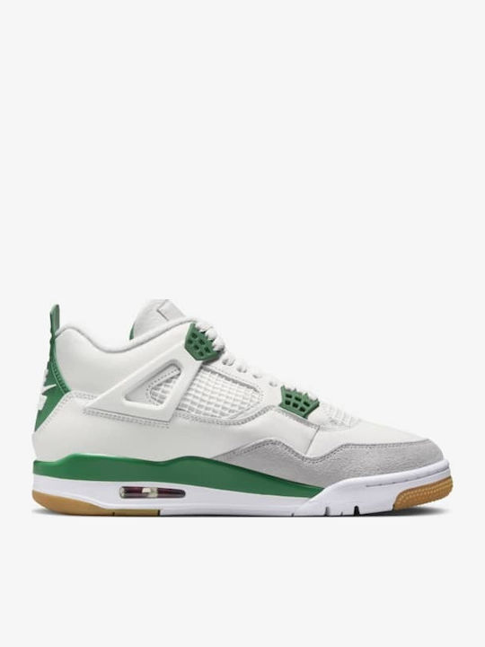Air  4 Retro SB Herren Stiefel Sail / Pine Green / Neutral Grey / White