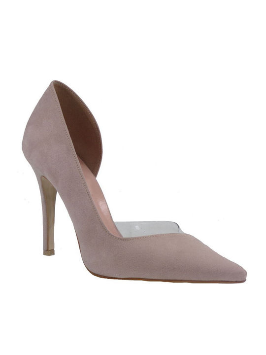 Alessandra Paggioti Suede Pink Heels