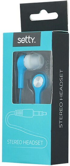 Setty 80-0222-008-B În ureche Handsfree cu Mufă 3.5mm Blue