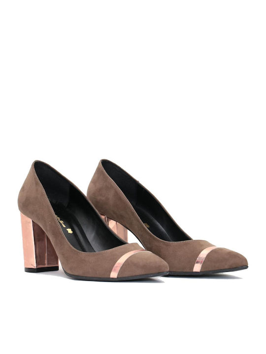 Irene Suede Beige Medium Heels