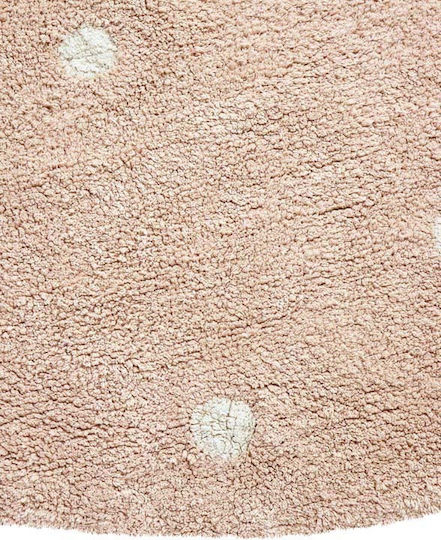 Lorena Canals Kinder Teppich Rosa Rund mit Durchmesser 140cm