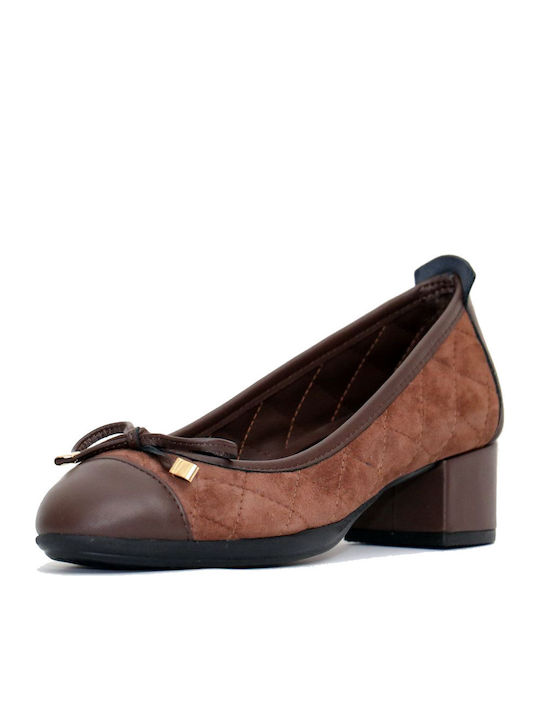 Leather Brown Low Heels