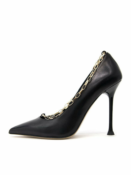 Mivida Leder Pumps mit hohem Absatz Schwarz Mivida Leder Pumps mit hohem Absatz Schwarz