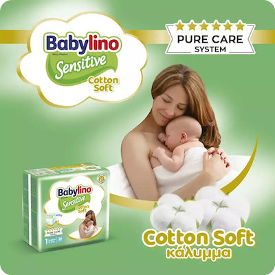 Babylino Scutece cu bandă adezivă Cotton Soft Sensitive Nr. 6 pentru 13-18 kgkg 114buc