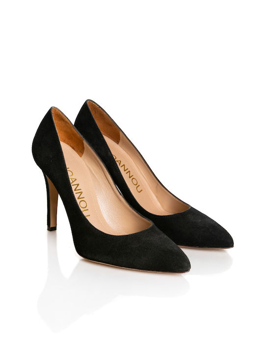 Ioannou Suede Black High Heels