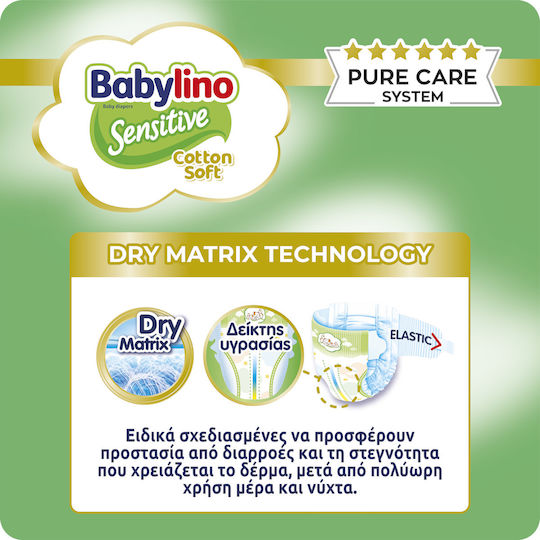 Babylino Tape Diapers Sensitive Cotton Soft No. 5 for 11-16kg 132pcs