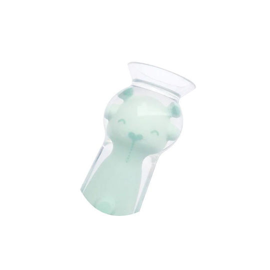 Saro Baby Spoon made of Silicone in Case for 6+ months Green