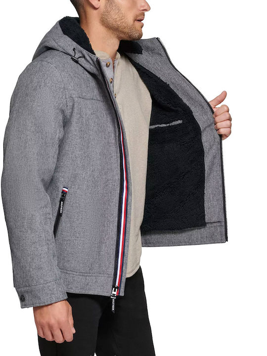 Tommy Hilfiger Herren Winter Jacke Lässig Gray