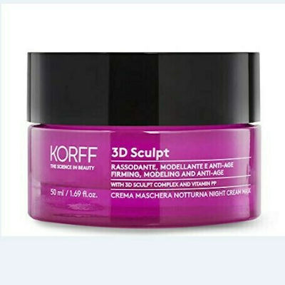 Korff 3D Sculpt Αnti-aging & Firming Night Cream for Neck Suitable for All Skin Types 50ml