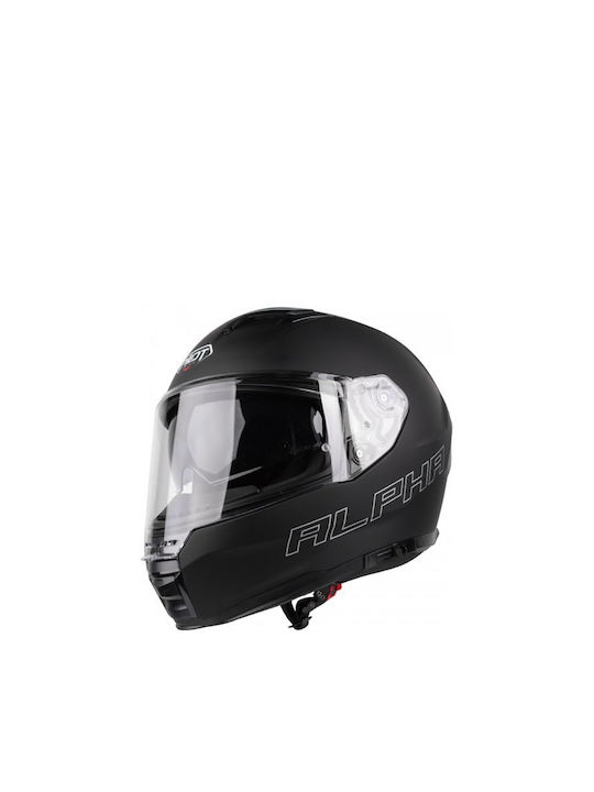 Pilot Alpha SV Black Matt Motorcycle Helmet Full Face ECE 22.06 1550gr with Sunvisor