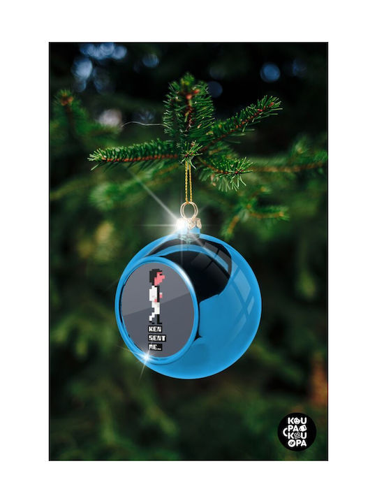 Me Christmas Ball Ornament Blue