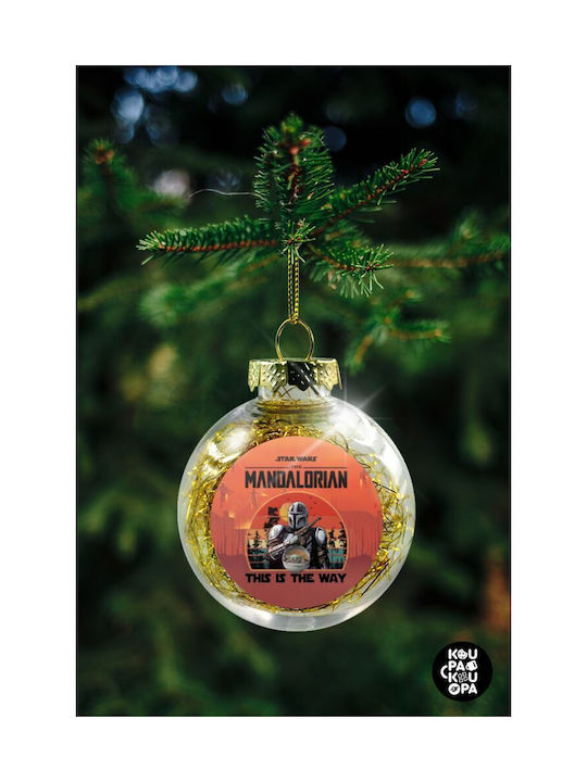 Christmas Plastic Ball Ornament Transparent 8cm