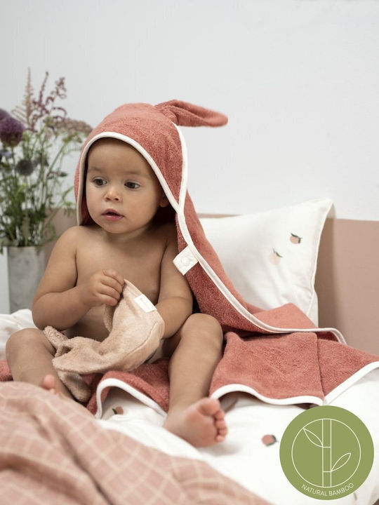 Fabelab Baby-Badetuch mit Kapuzen 105.5x110cm