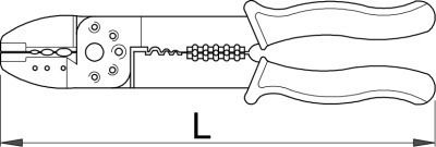Unior Cable Stripper Pliers with Cutter and 240mm Length Terminal Crimping Tool