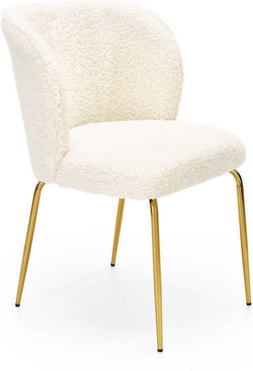 Stuhl Speisesaal K474 54x64x80cm Cream/Gold