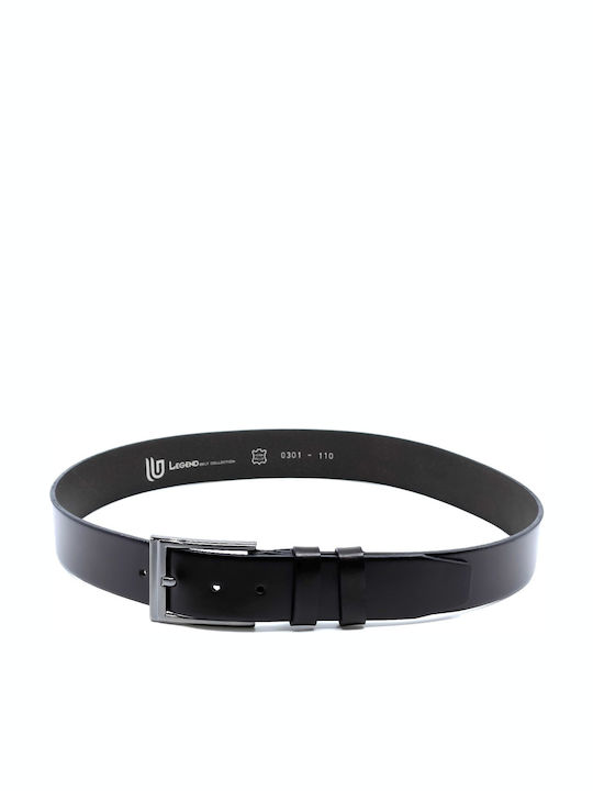 Men's Leather Wide Belt Brown