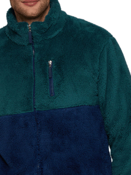 Noidinotte Men's Winter Fleece Pajama Robe Green
