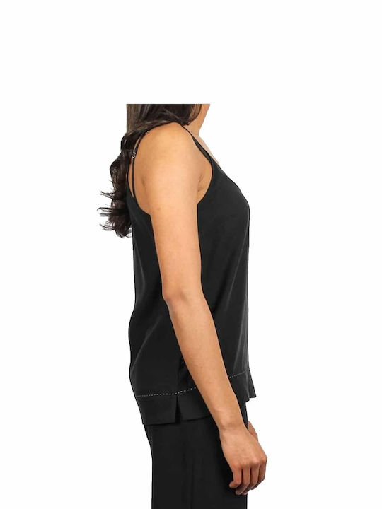 Just Female Damen Bluse mit Trägern & V-Ausschnitt Schwarz