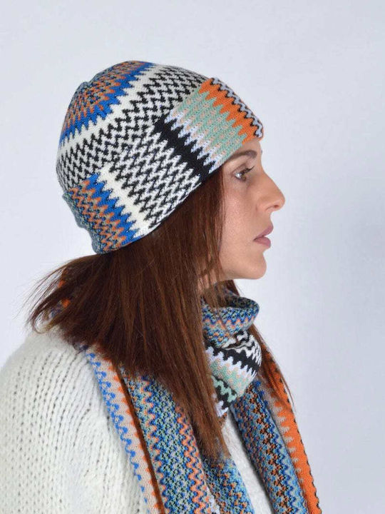 Missoni Knitted Beanie with Colorful Stripes