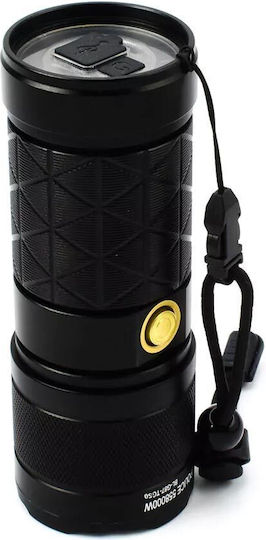 X-Balog Wiederaufladbar Taschenlampe LED Schwarz