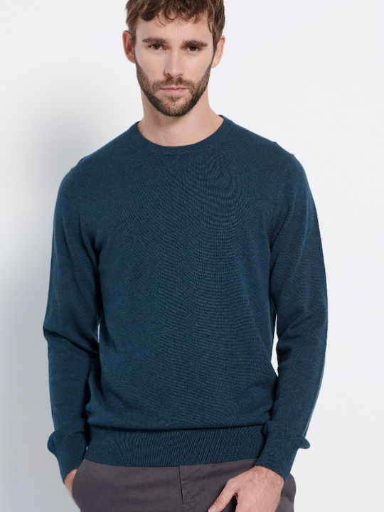 Garage Fifty5 Herren Langarm-Pullover Ocean Blue Mel