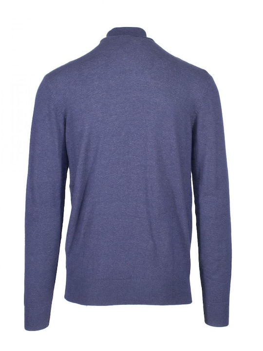 Explorer Men's Long Sleeve Sweater Turtleneck Purple