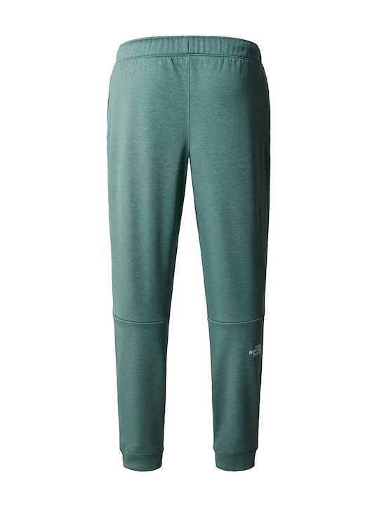 The North Face Reaxion Men's Fleece Sweatpants with Rubber Turquoise