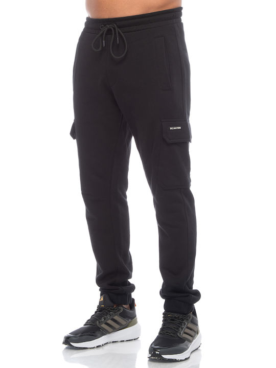 Be:Nation Men's Sweatpants with Rubber Black