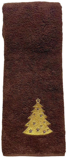 Decotelia Christmas Towel Fabric Brown L60xW40cm.