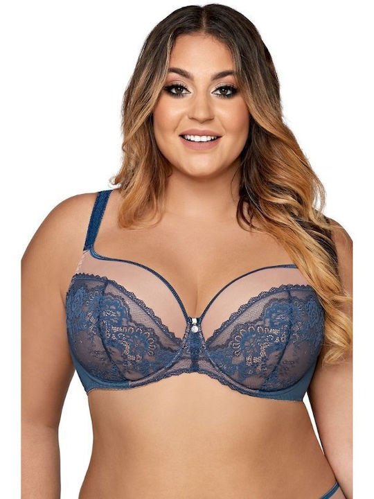 AVA 1396 Minimizer Minimizer Bra without Padding Underwire ΜΑΥΡΟ