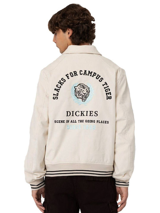 Dickies Ανδρικό Χειμωνιάτικο Μπουφάν Bomber Άσπρο