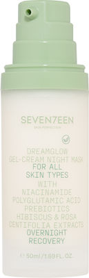 Seventeen Dreamglow Gel-cream Μάσκα Προσώπου για Ενυδάτωση Νύχτας 50ml