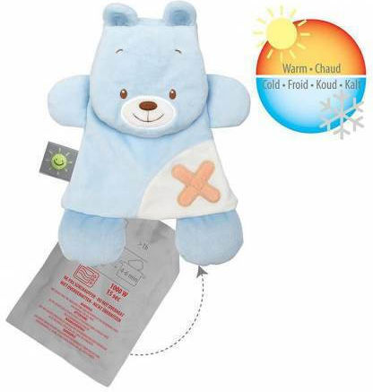 Nattou Baby Comforter Cuddly & Gelpack Crocodile Light Blue