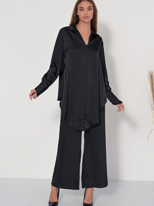 Fullah Sugah Women's Black Set with Trousers