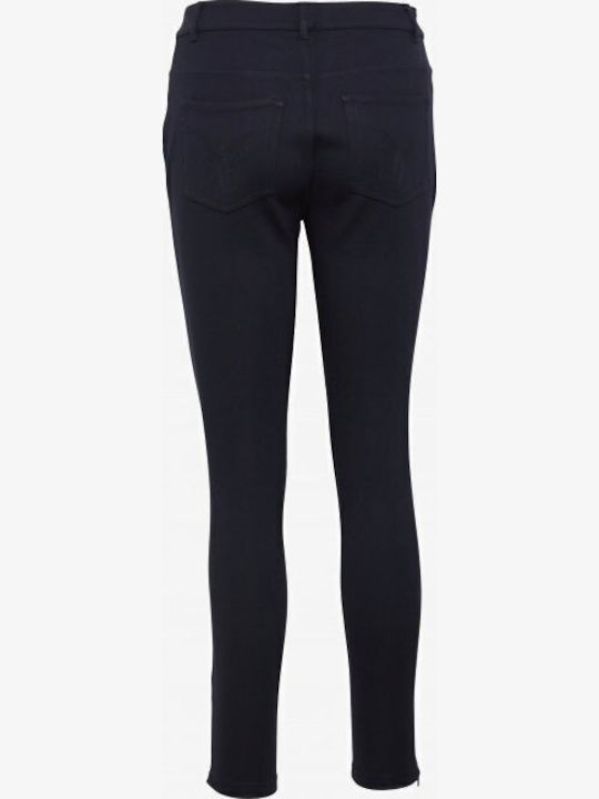 Women's Fabric Trousers Dark Blue