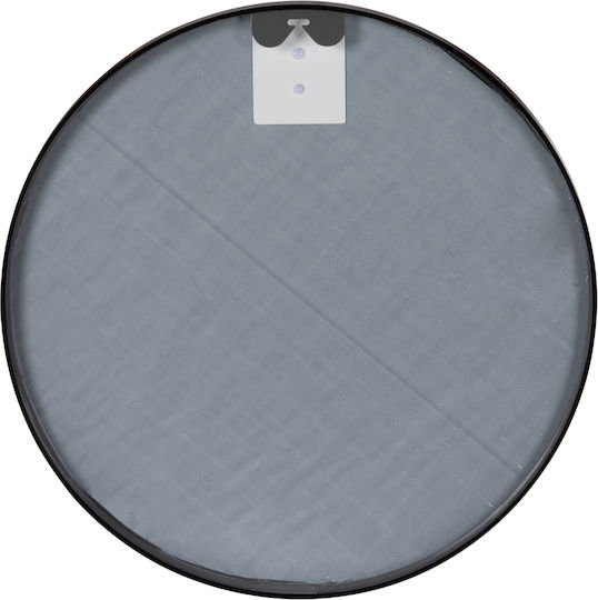 HomeMarkt Oglindă de Perete cu Negru Ramă din Metalic Diametru 50cm 1buc