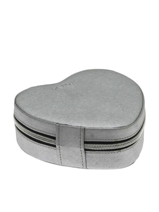 Davidts Κουτί Κοσμημάτων Ταξιδιού Ασημί 14x5x14cm