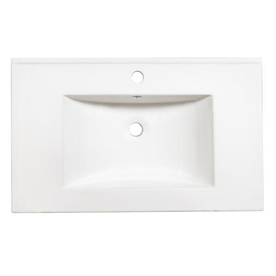 Martin Countertop with Sink & Mirror Melamine L72xW44xH60cm White GLOSS