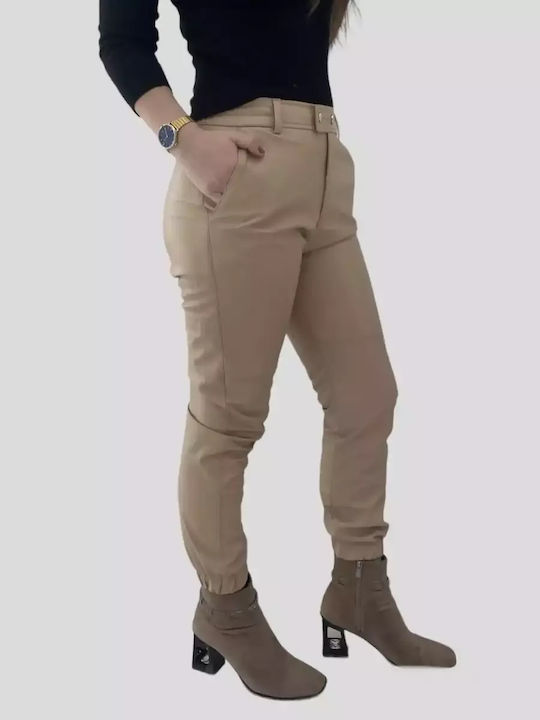 Damen Stoff Hose Beige