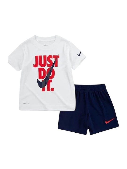 Nike Παιδικό Σετ με Σορτς Λευκό 2τμχ