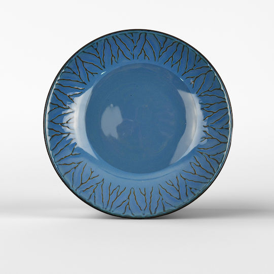 Saray Home Ayla Branch Blue Ceramic Dinnerware Set 18pcs