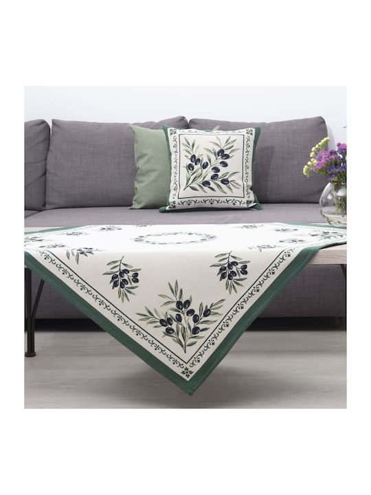 Dimeco Τραπεζομάντηλο Σετ Olivia Olive 140x220εκ.